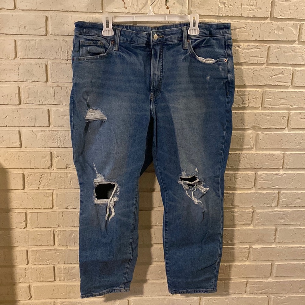 High-Waisted O.G. Straight Ripped Jeans